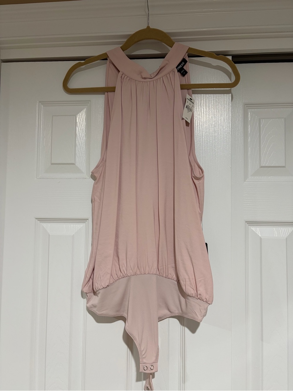 Express Pale Pink Halter Neck Bodysuit